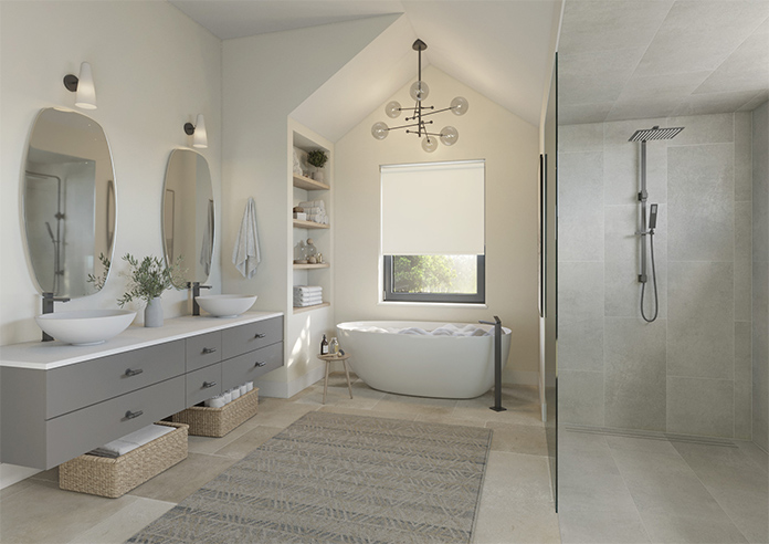 Oceana (Blackout), Cotton White - Twist&Fit Roller Blind - Image 7